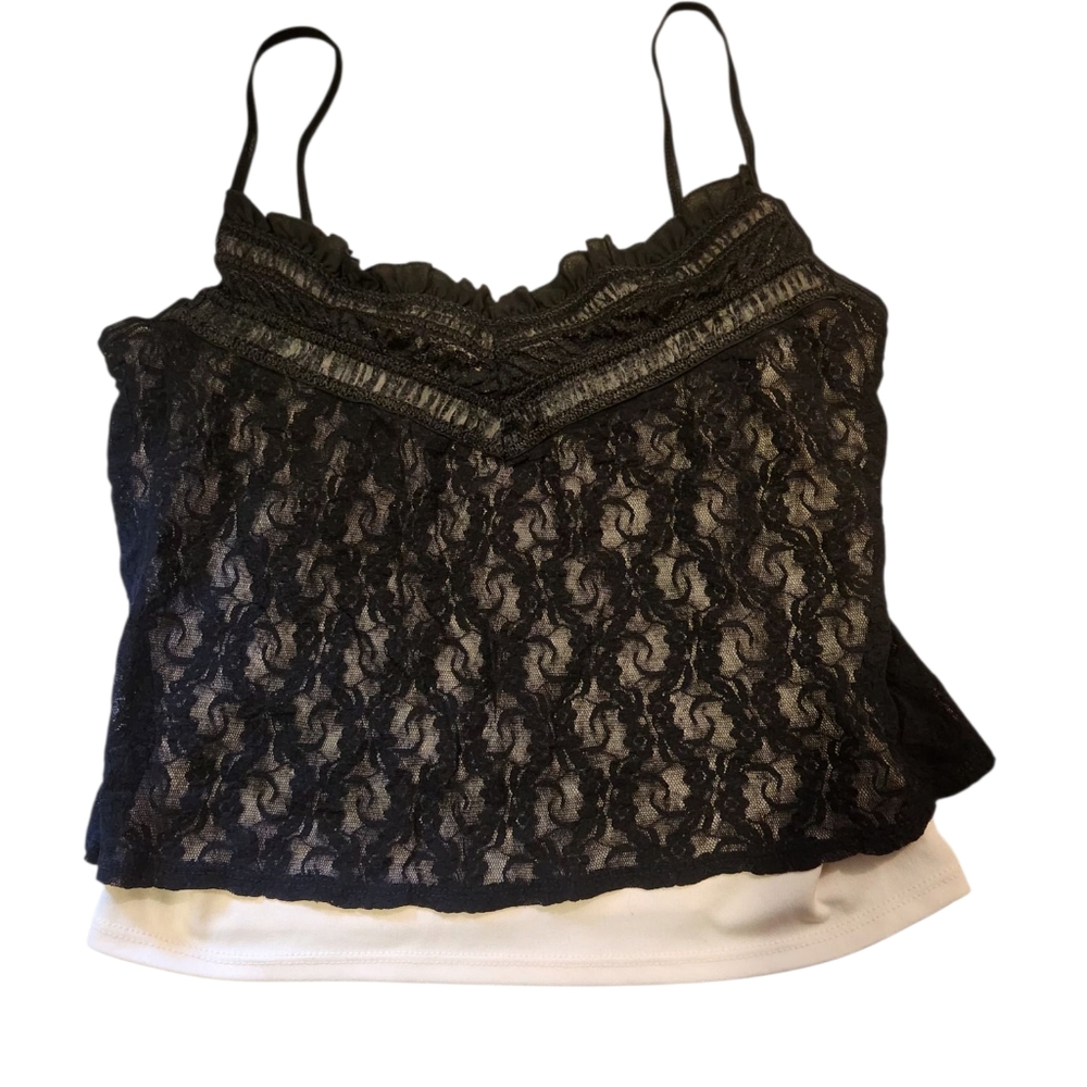 Moda International Black Lace Camisole Top